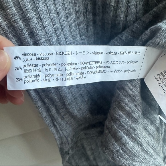 Gray Ribbed Zara Bodysuit - Picture 3 of 4